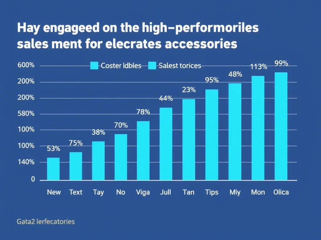 Statistical graph showing increased sales performance due to high engagement in user-generated content for electronics accessories